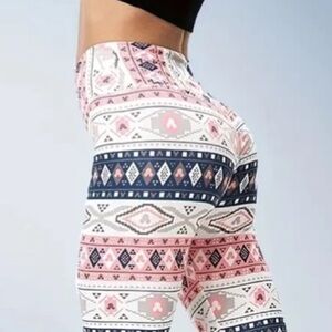 Tribal Geometric Print Skinny Leggings Casual High Waist Stretchy